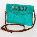 American Darling Leather "Howdy" Envelope clutch