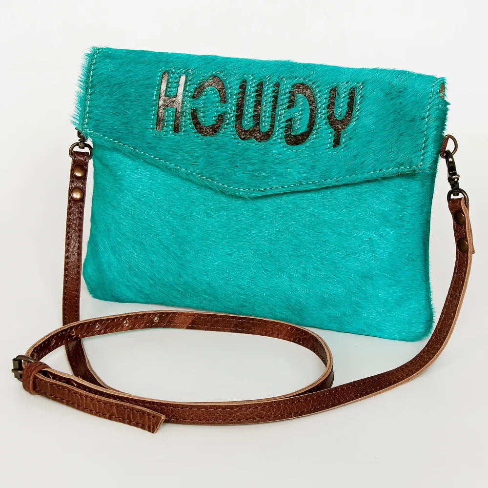 American Darling Leather "Howdy" Envelope clutch