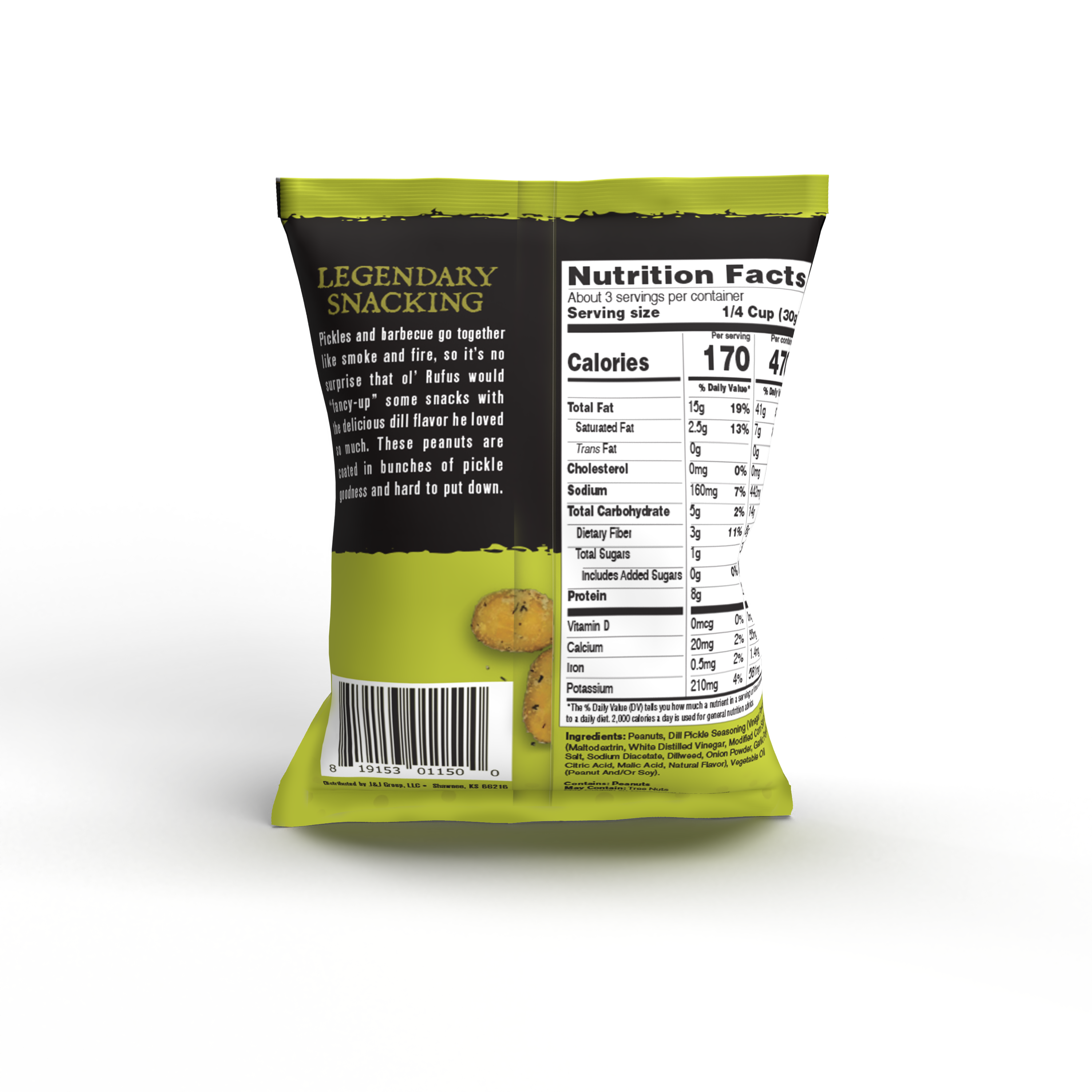 Dill Pickle Peanuts - 3oz Packets