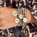 Stainless Steel & Brass Coin Tag Bracelets