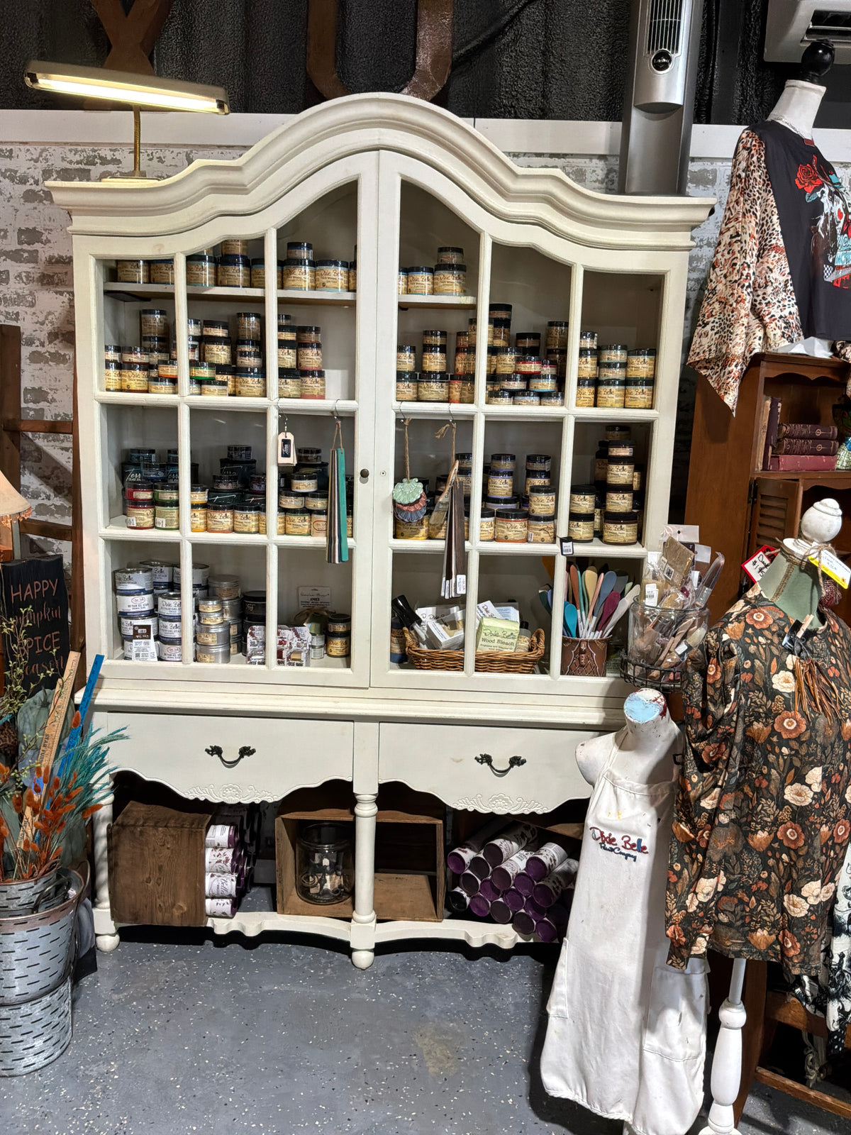 White China cabinet two pieces
