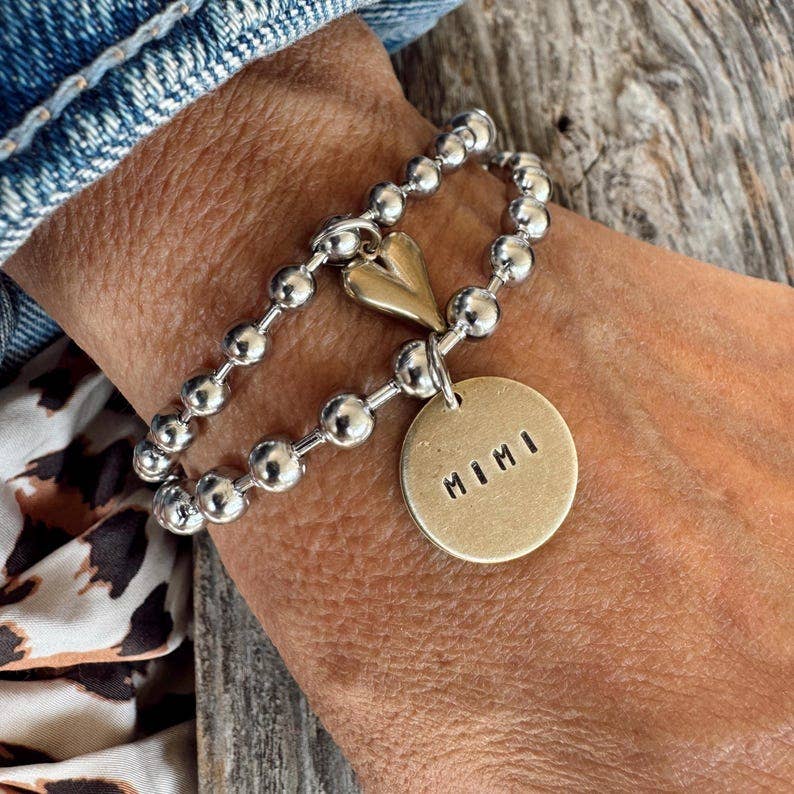 Mixed Metal Mimi Charm Bracelet