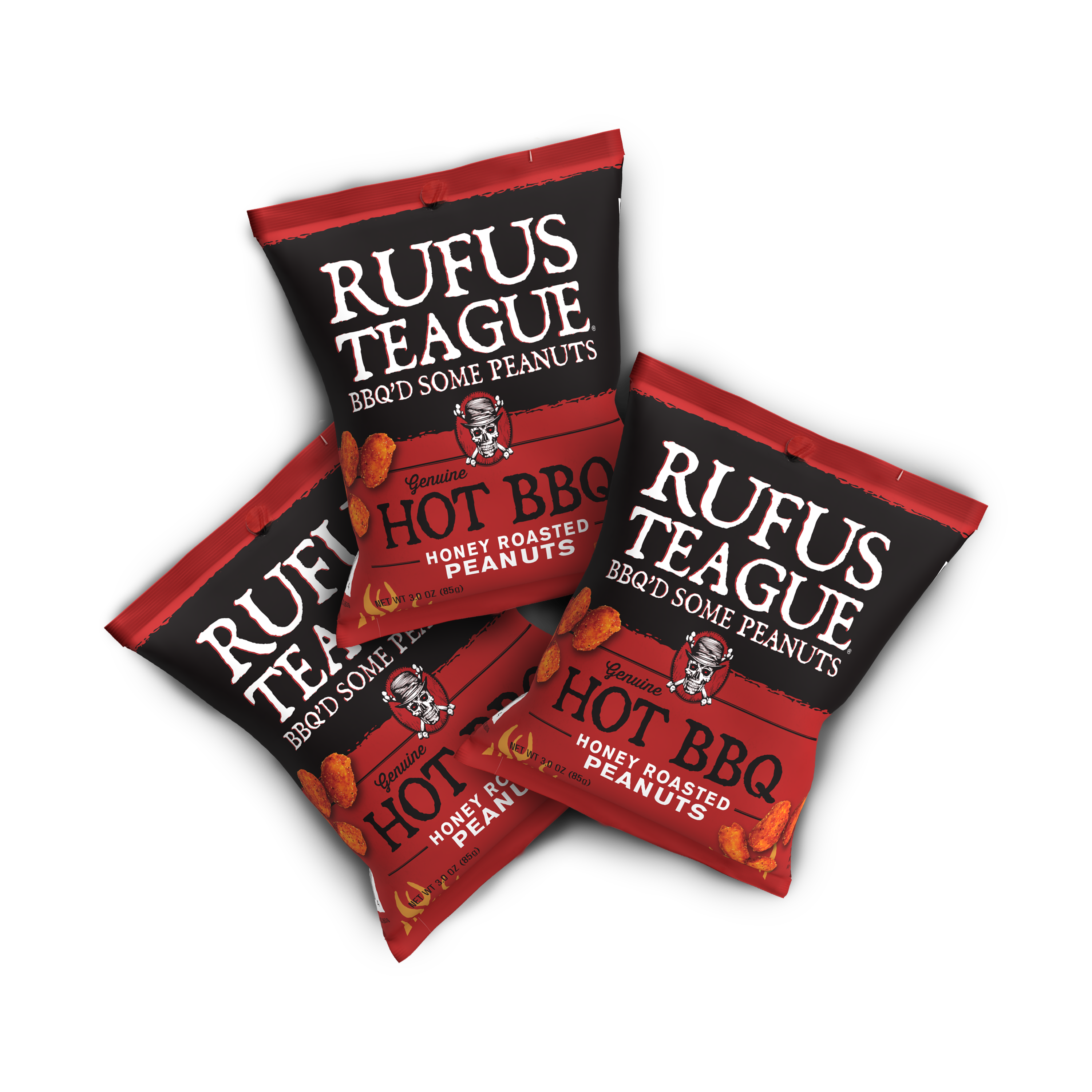 Hot BBQ Honey Roasted Peanuts - 3oz Packets