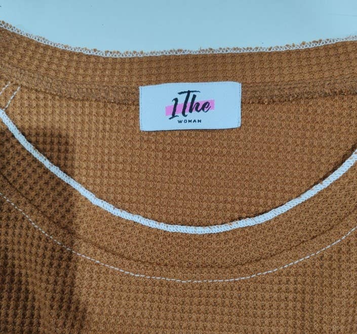 Textured Round Neck Long Sleeve Top