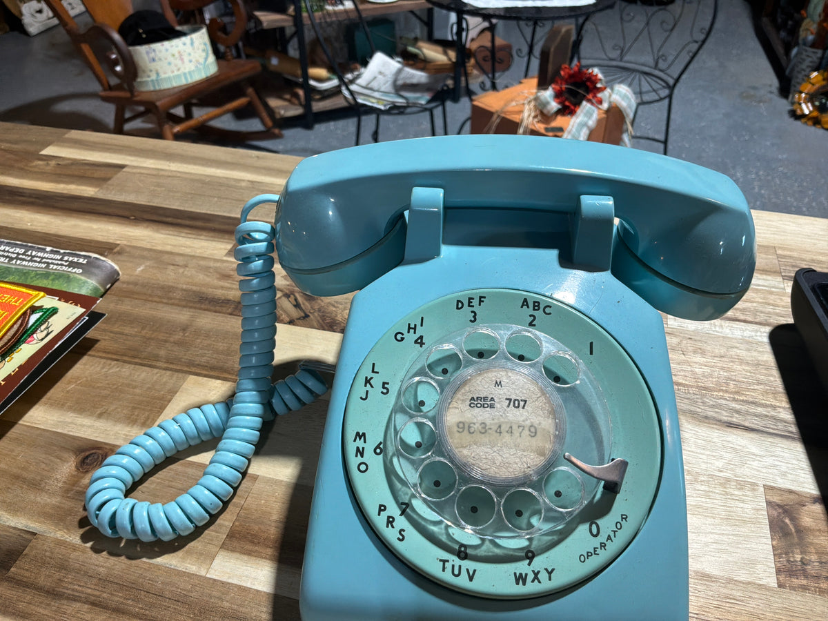 Vintage Blue Telephone