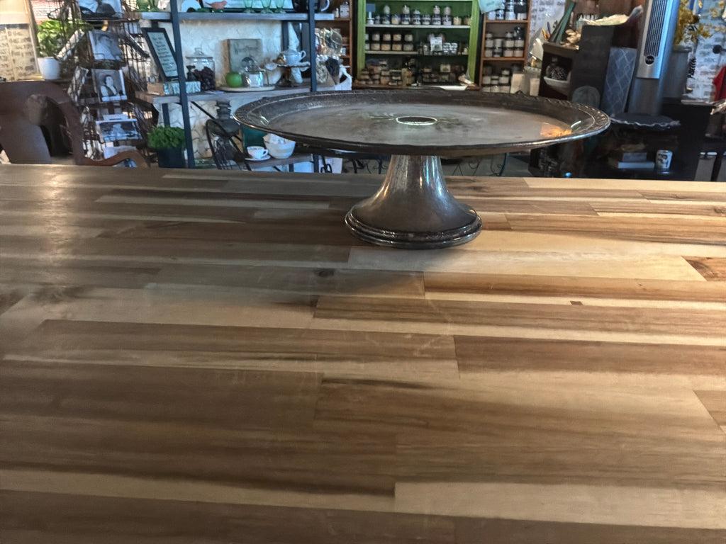 Silver plated footed stand
