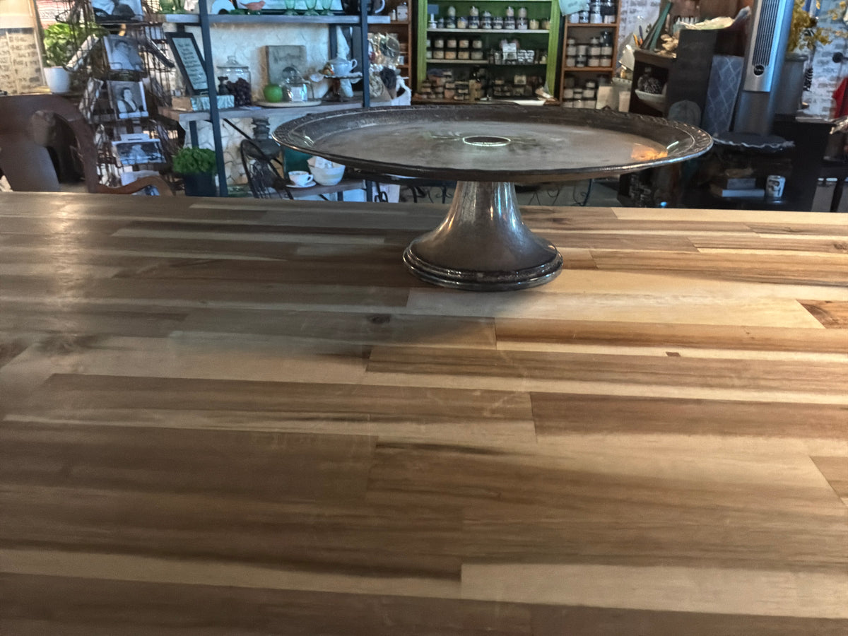 Silver plated footed stand