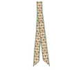 Silk Twilly Scarf w/ Cowboy Hat & Turquoise Accents