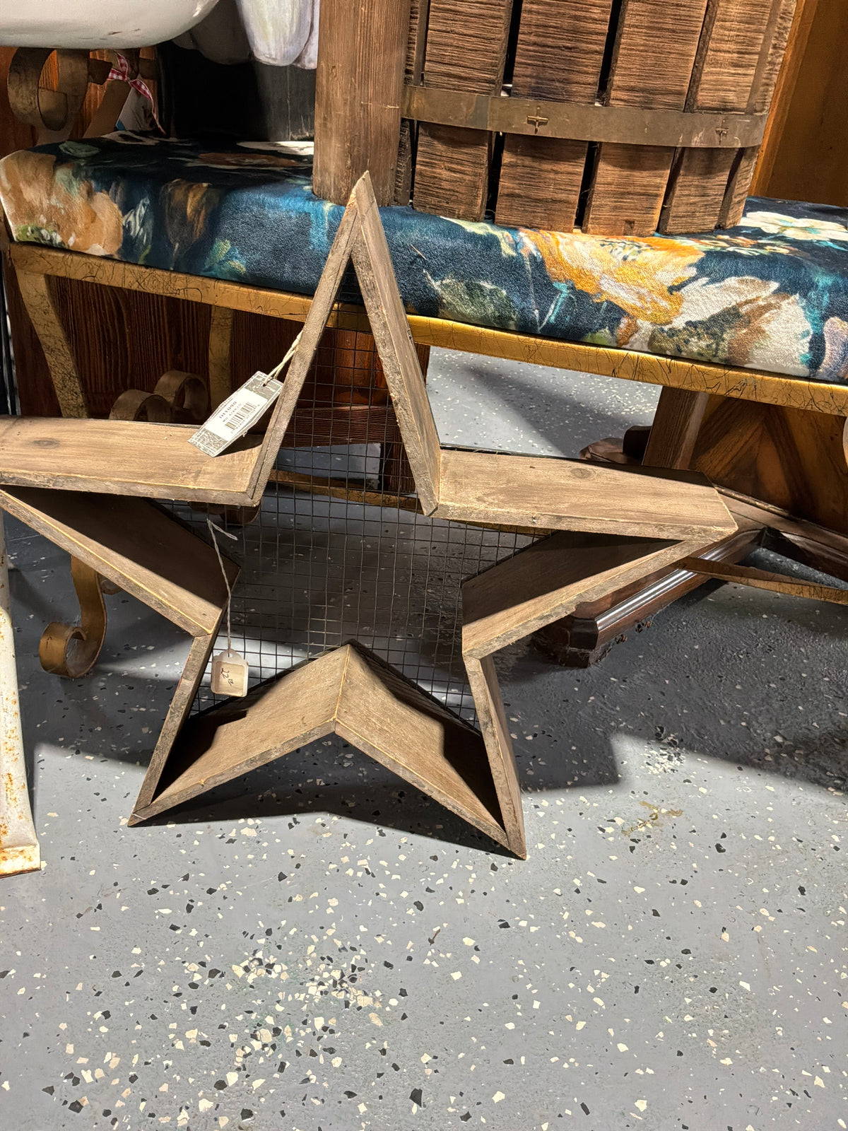 Wood and metal star