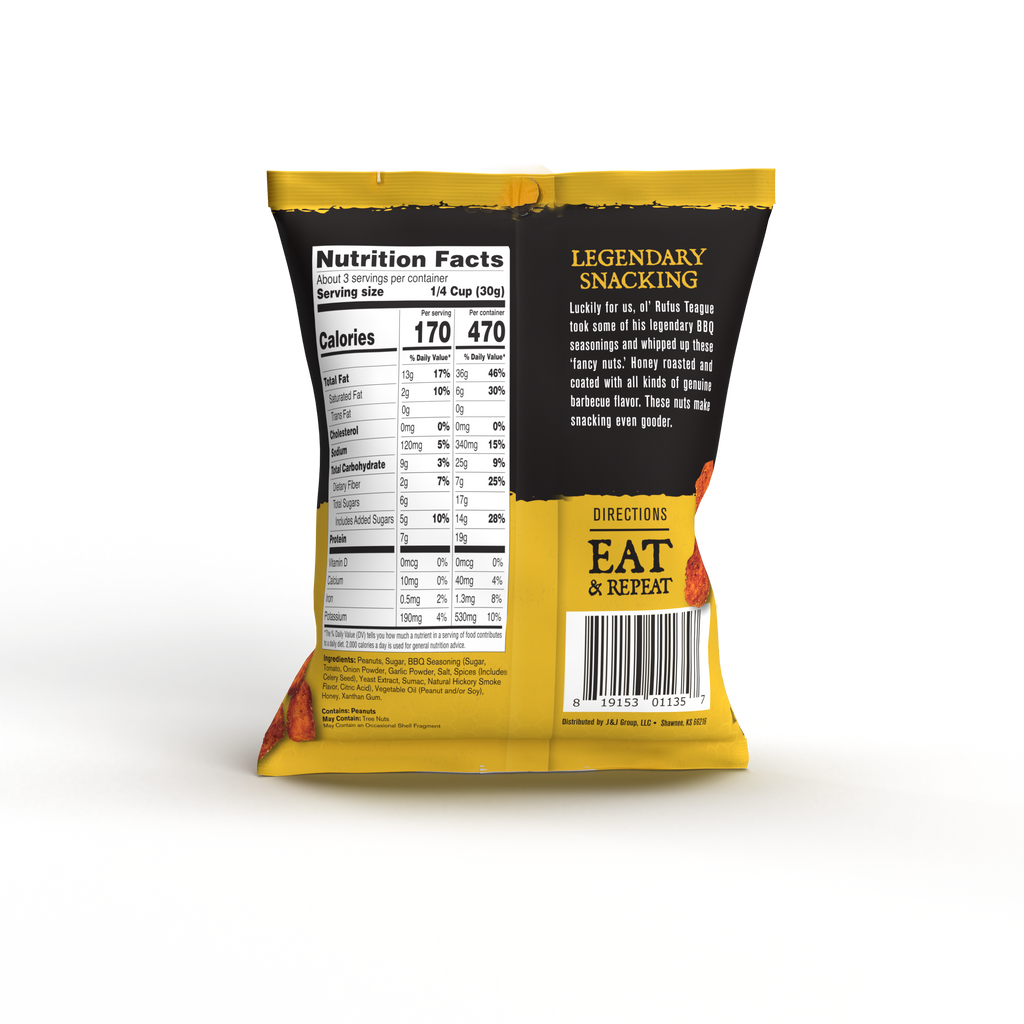 BBQ Honey Roasted Peanuts - 3oz Packets