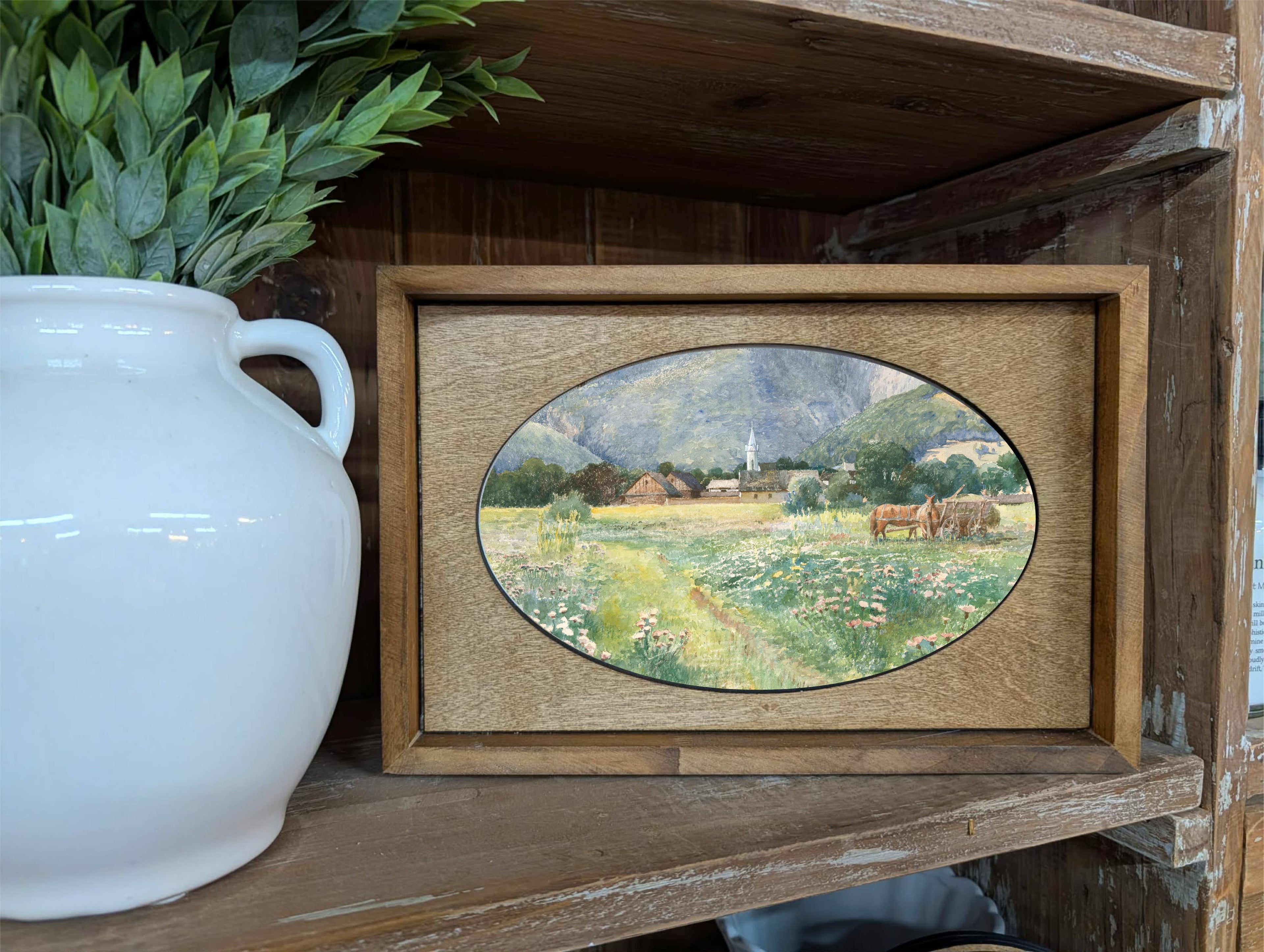 Box Framed Canvas Art Blooming Meadow