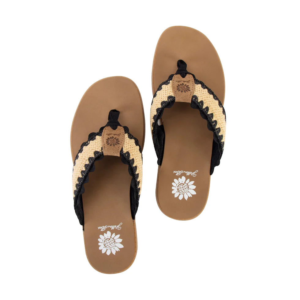 YellowBox Irina Black Natural Flip Flop
