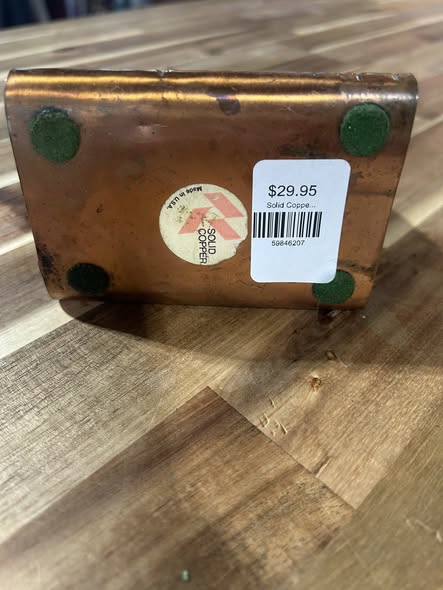 Solid Copper Decorative Napkin Holder