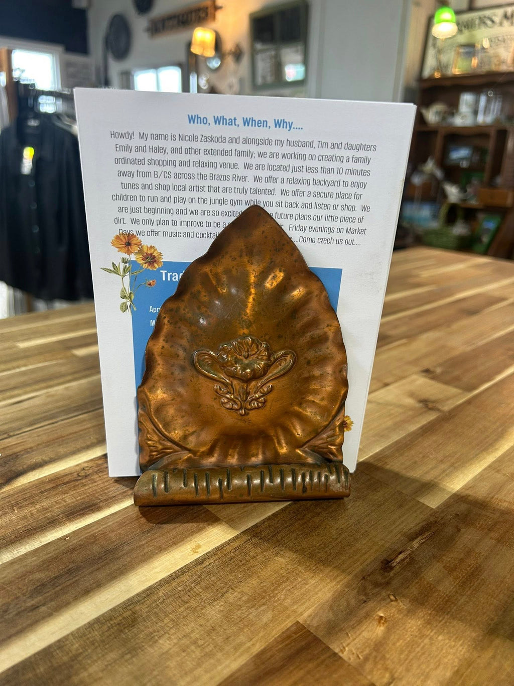 Solid Copper Decorative Napkin Holder