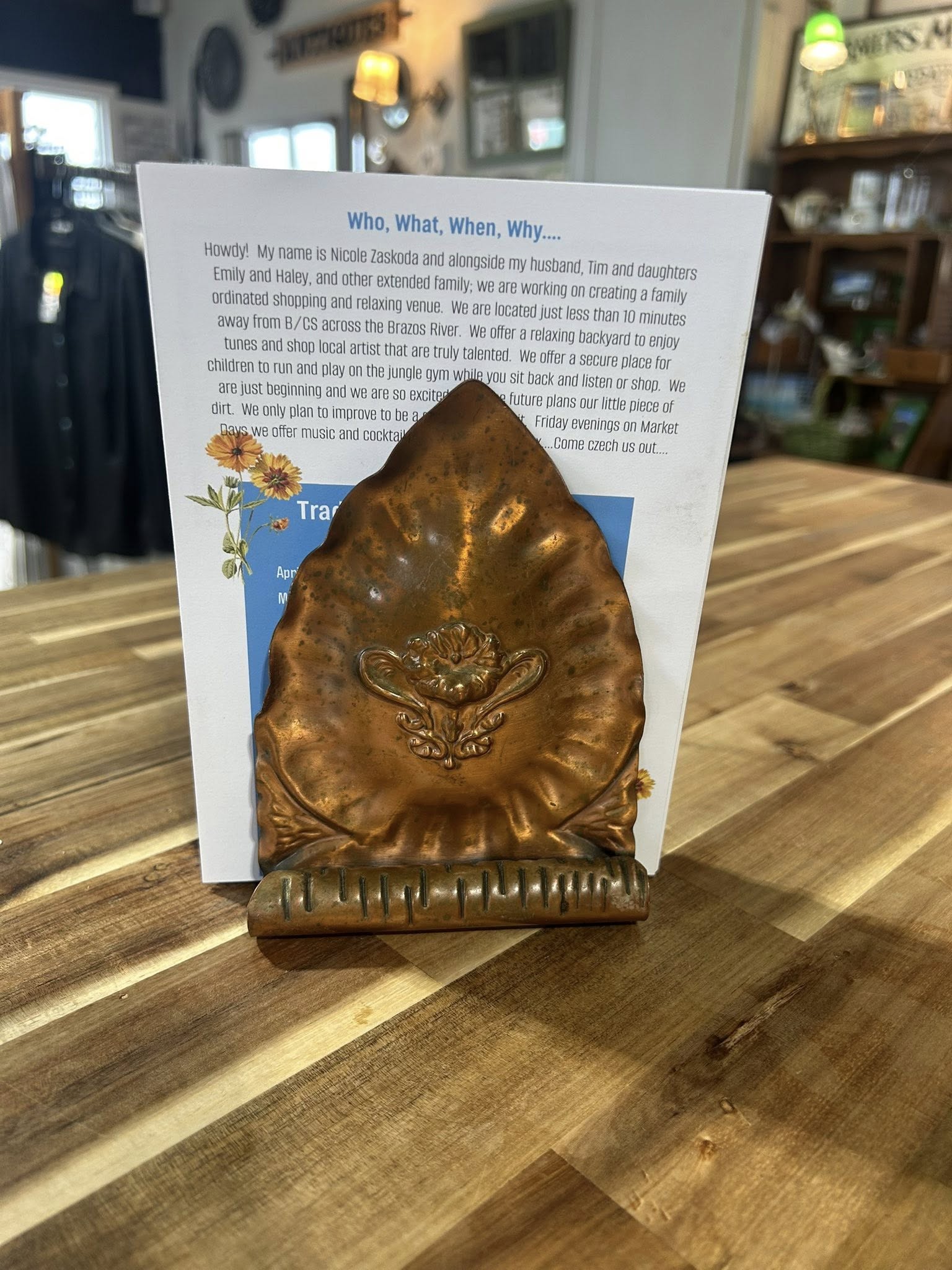 Solid Copper Decorative Napkin Holder
