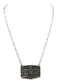 Western Howdy Plate Necklace