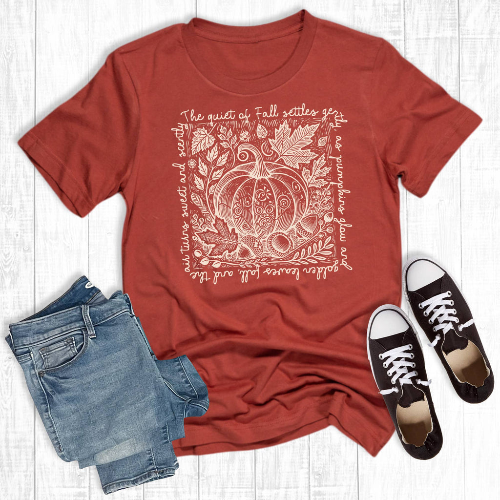 Boho The Quiet of Fall Pumpkins Graphic Tee