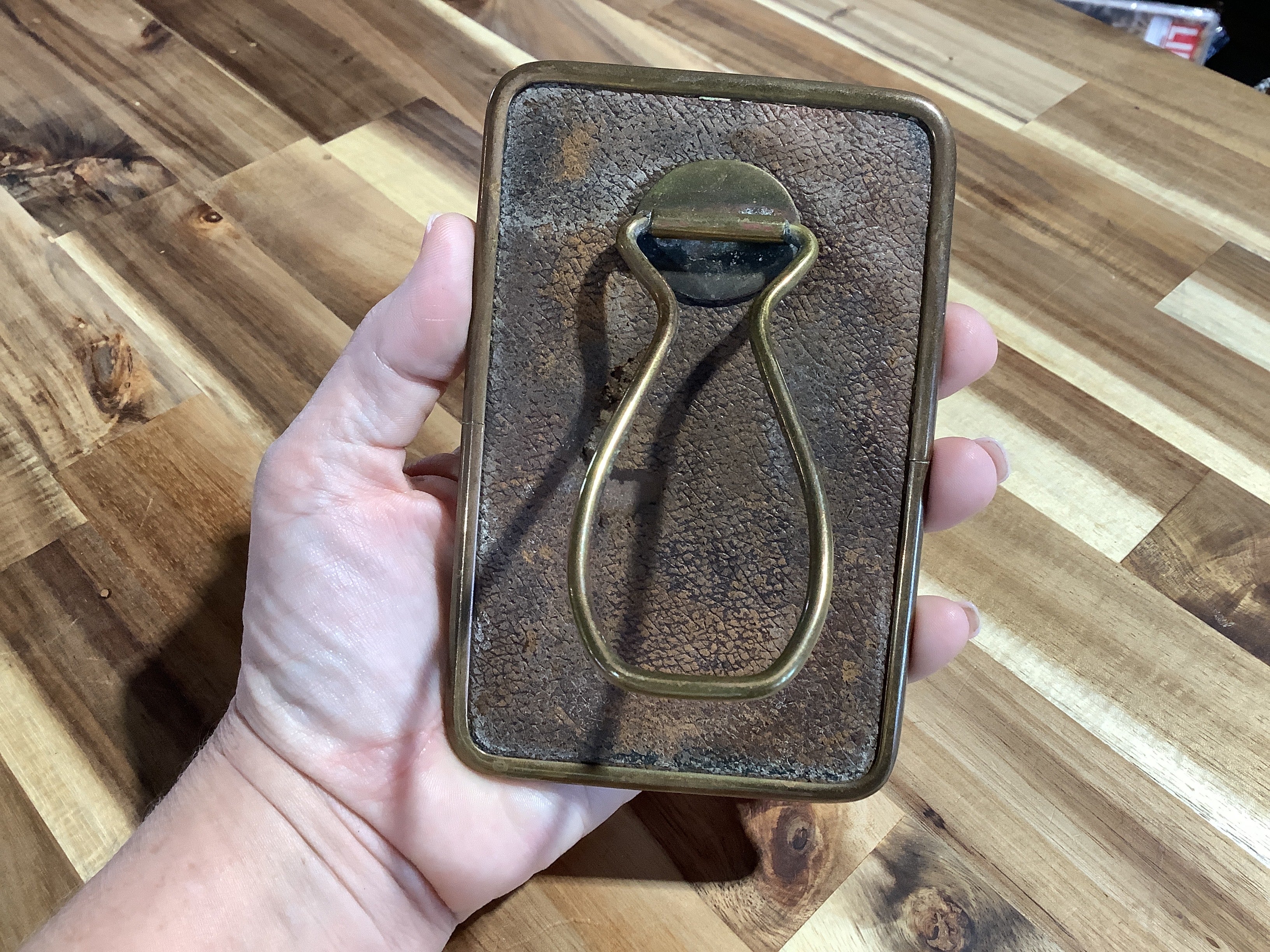 Vintage Brass Mirror