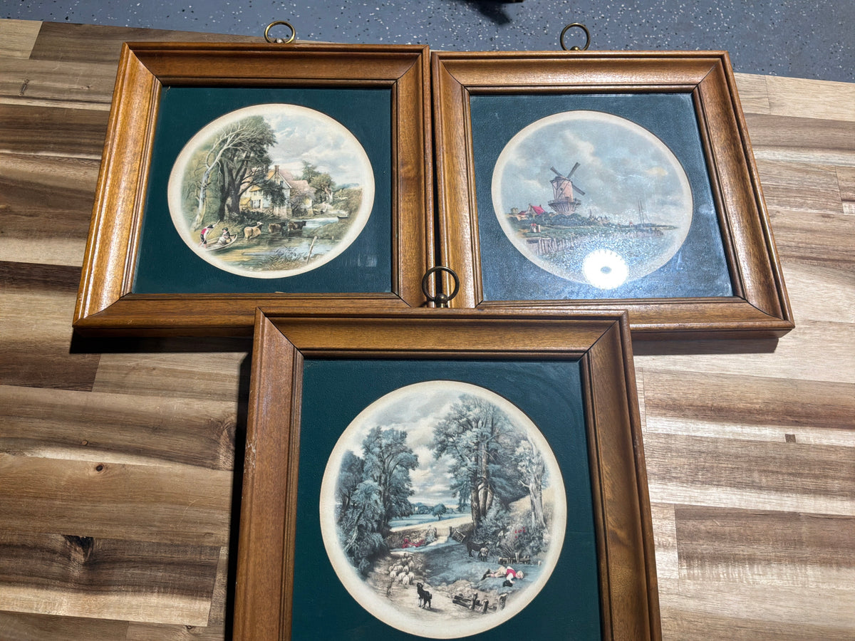 Set 3 Vintage Old World Prints