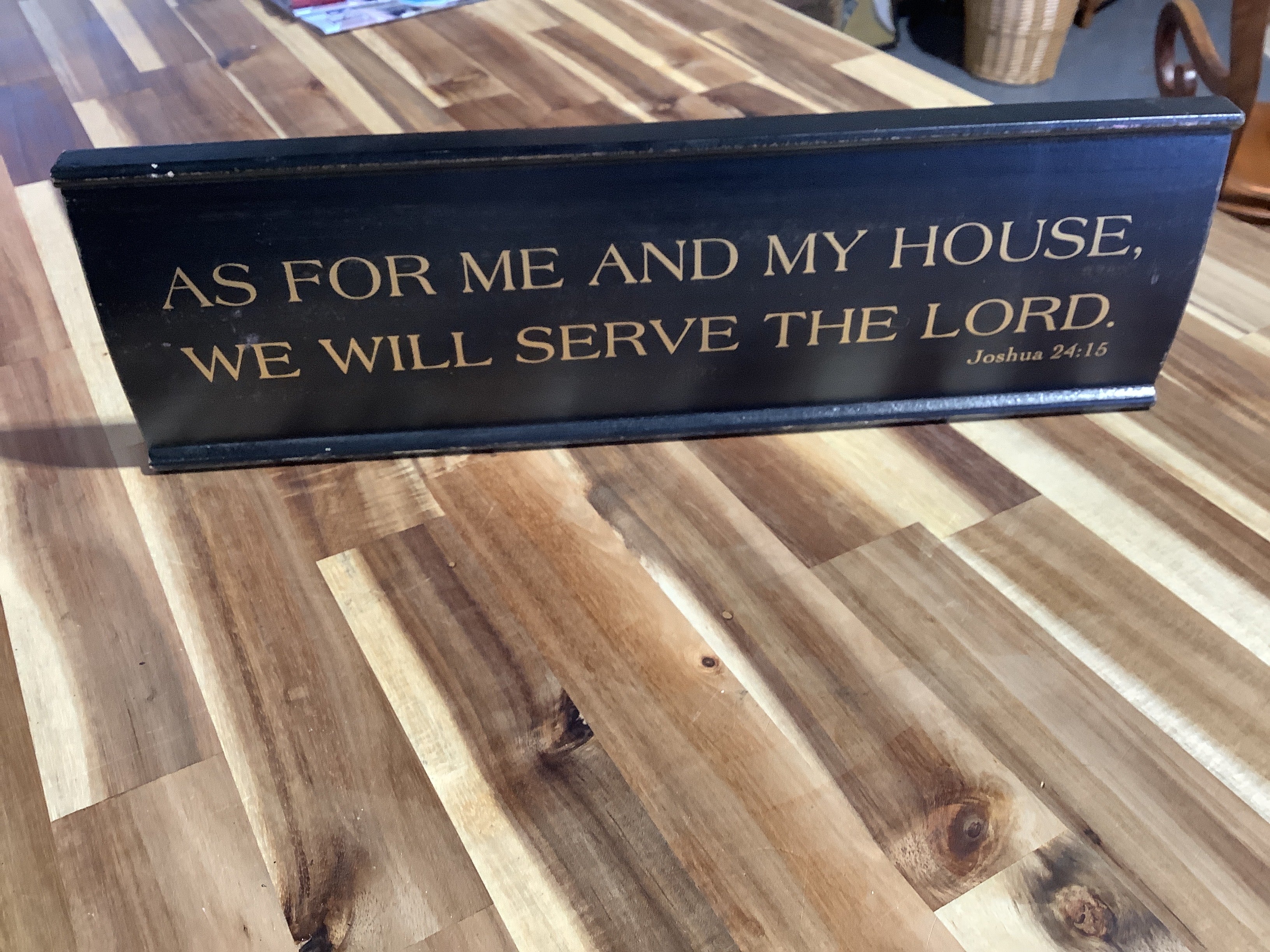As For Me and My House sign