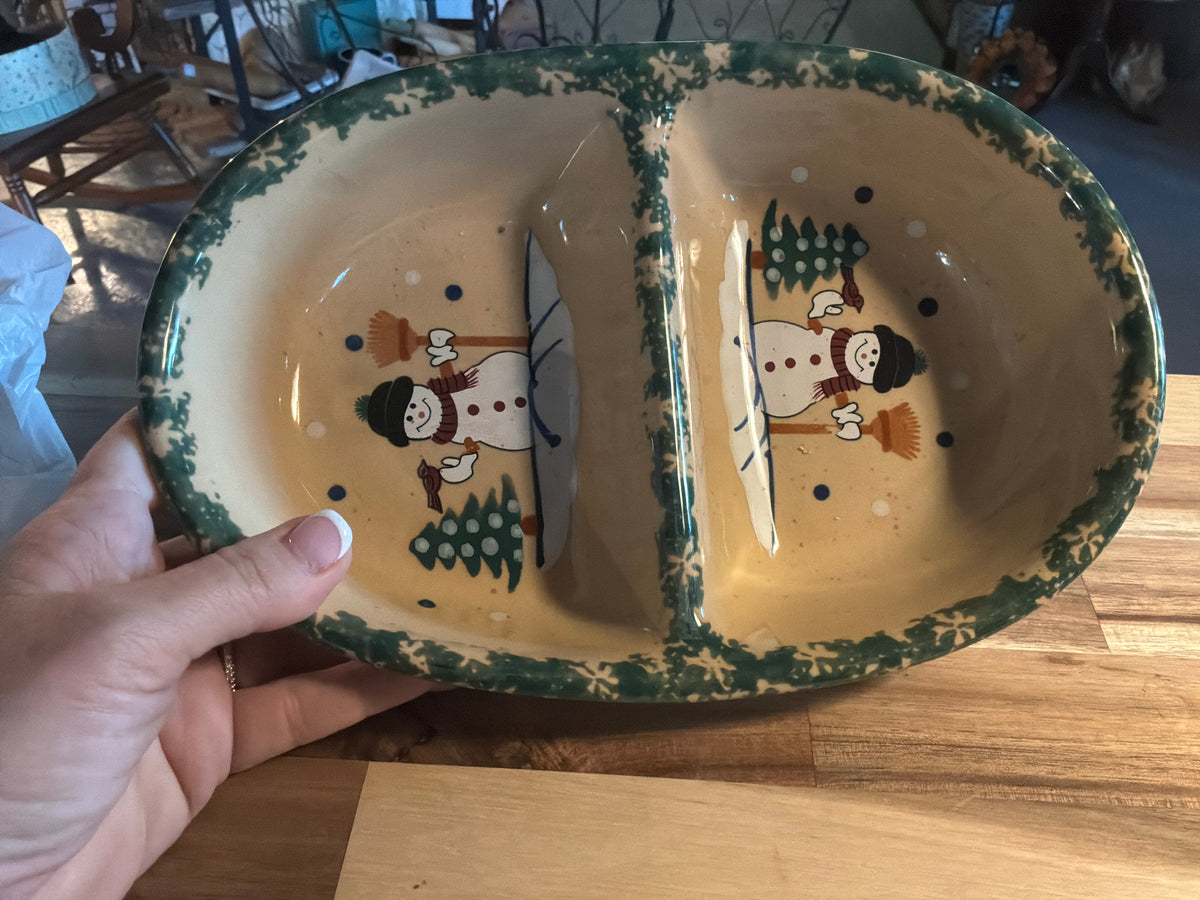 Divided Christmas dish