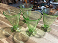 Vintage green Rose Cameo Footed Tumbler