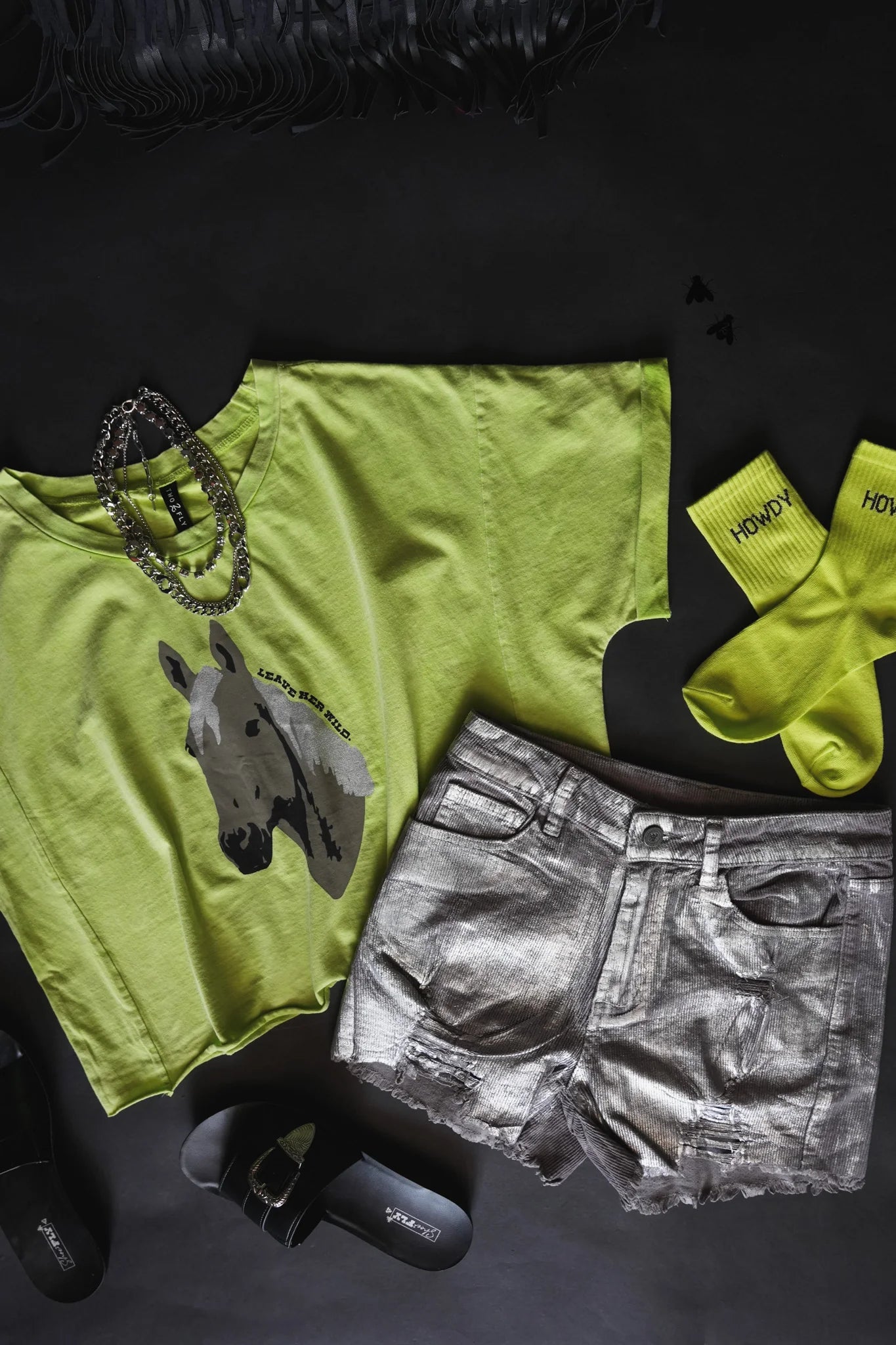 Color Me Chrome Denim Shorts