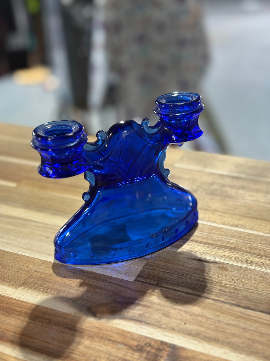Cobalt Blue Double Candleholder