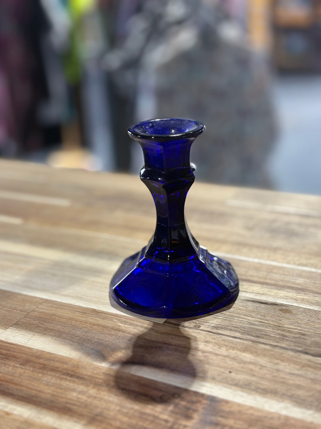 Cobalt Blue Singe Candle Holder