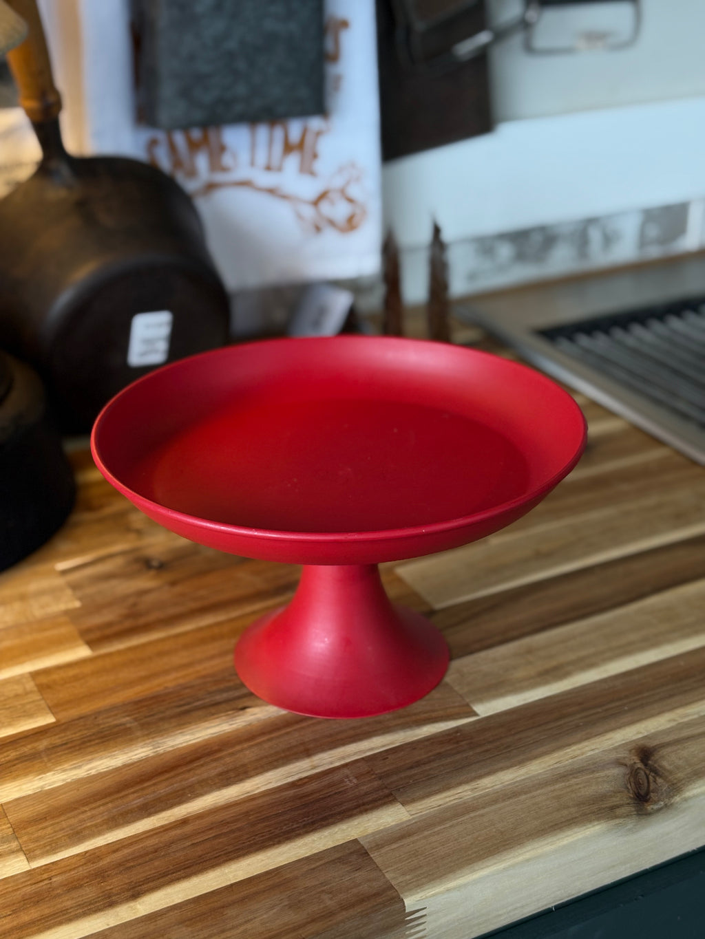 Metal Red Cake Stand