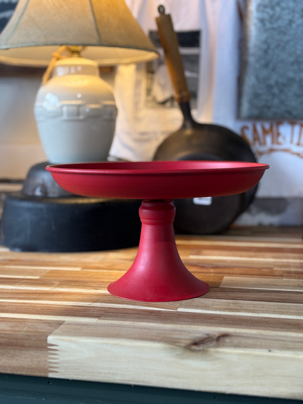 Metal Red Cake Stand