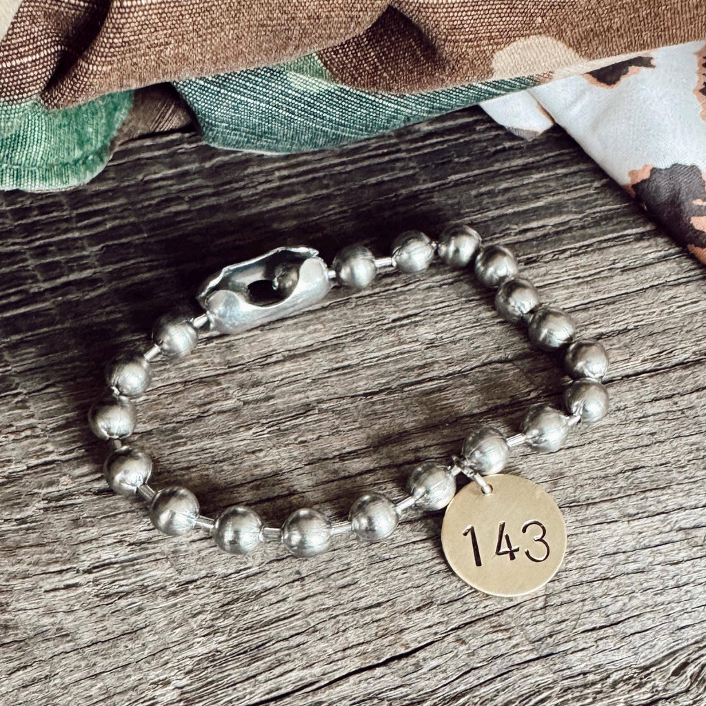 Stainless Steel & Brass Coin Tag Bracelets
