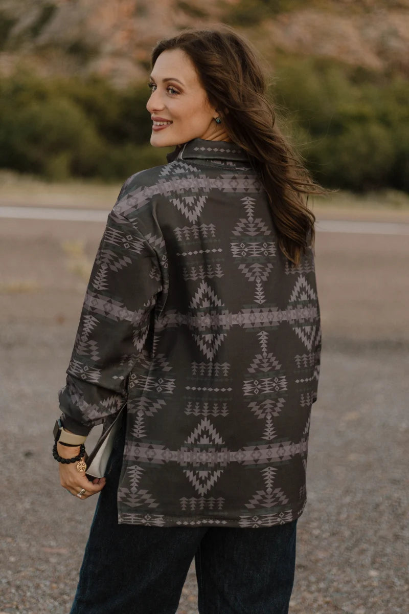 Berlin Aztec Mock Neck Sweater