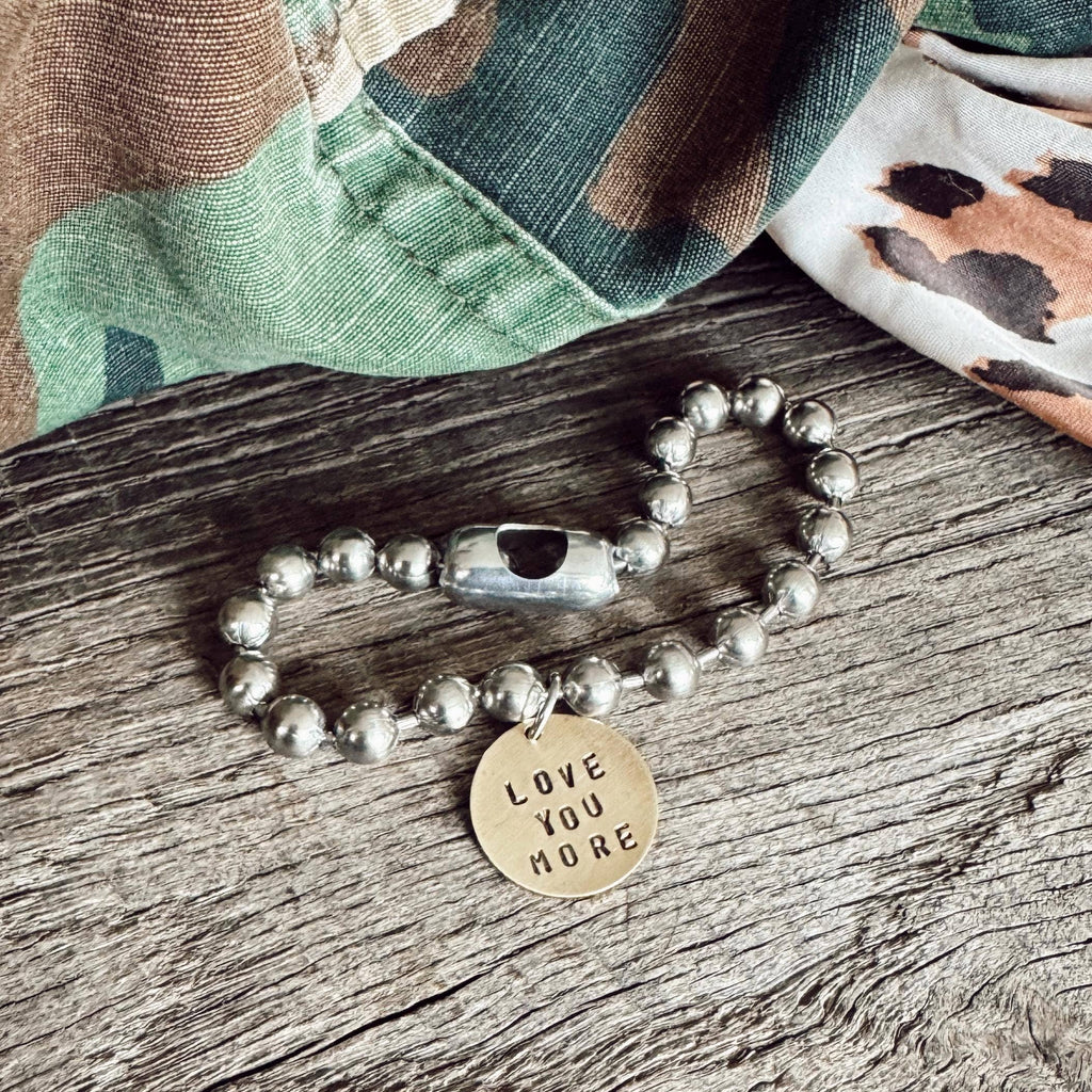 Stainless Steel & Brass Coin Tag Bracelets