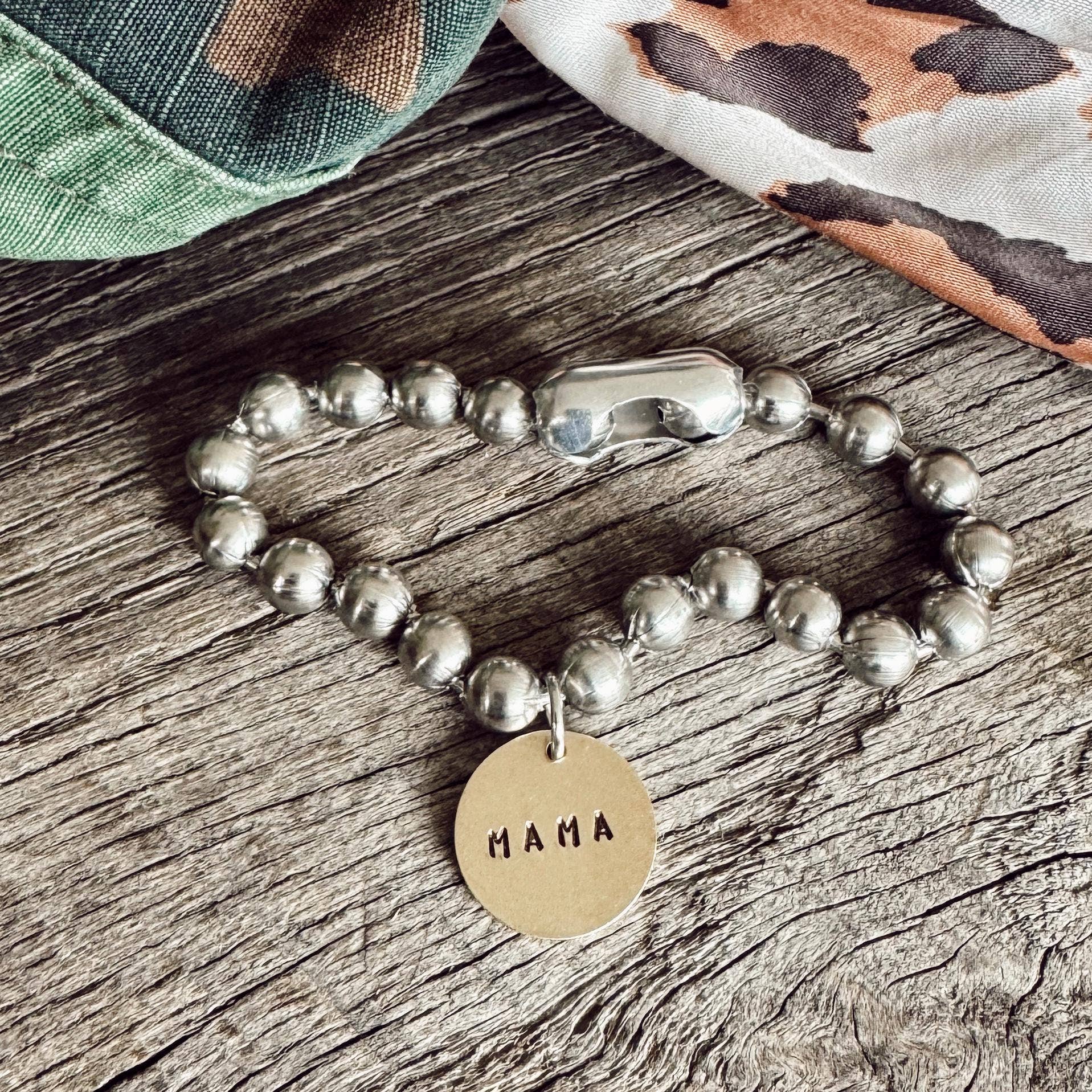Stainless Steel & Brass Coin Tag Bracelets