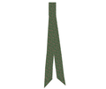 Green Silk Twilly Scarf w/ Horseshoes & Rope Details