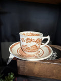 Vintage Quail Brown Teacup set