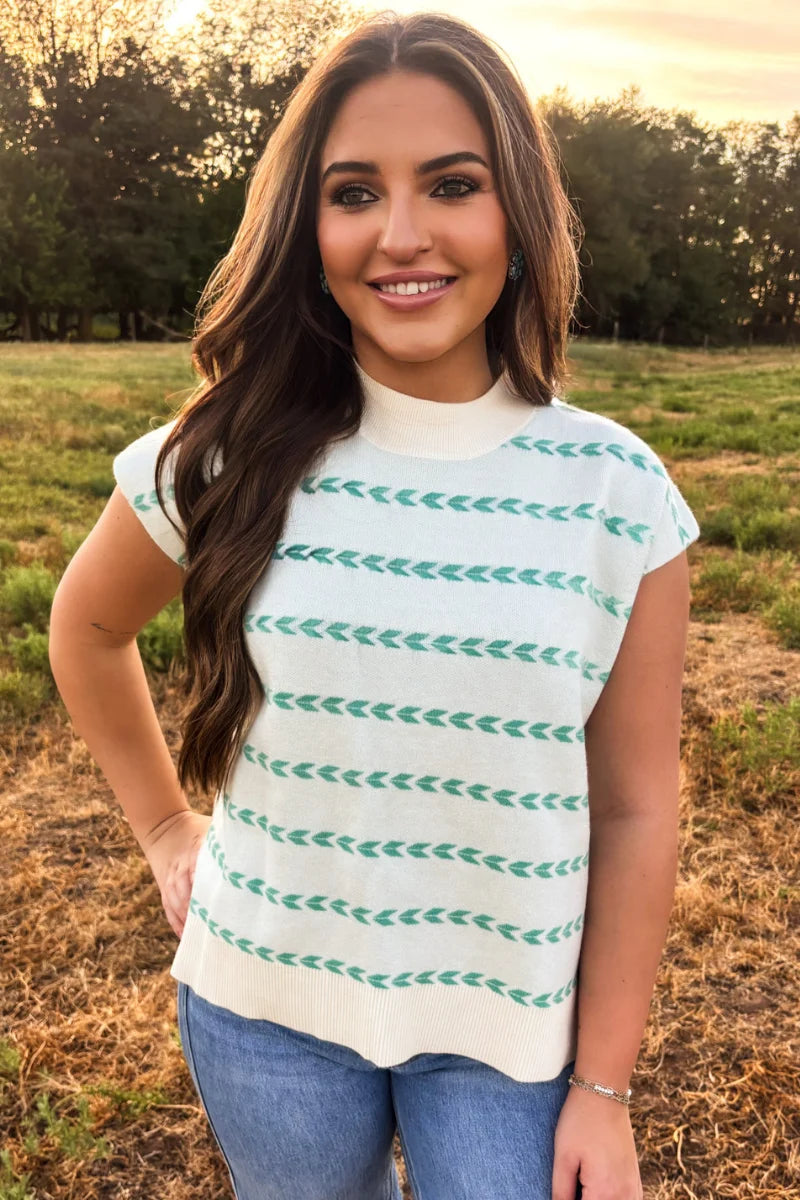Turquoise Trails Sleeveless Sweater